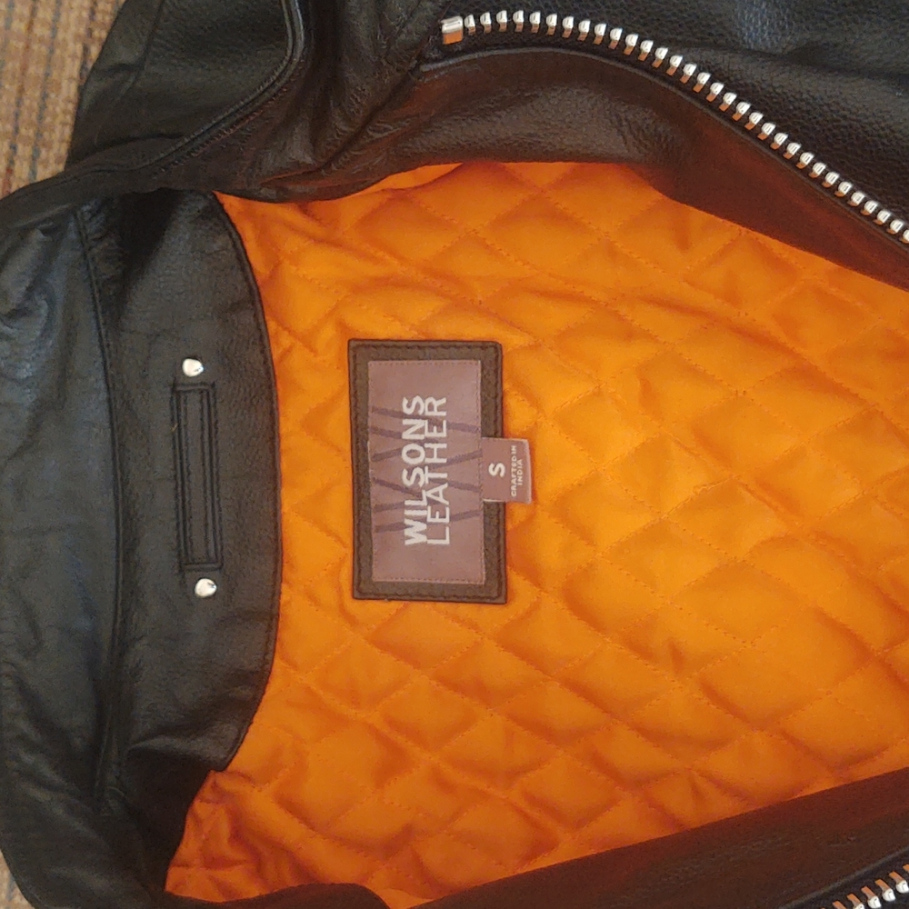 Leather jacket, black